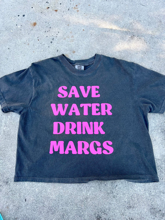 Save Water Drink Margs (Puff Print) tee