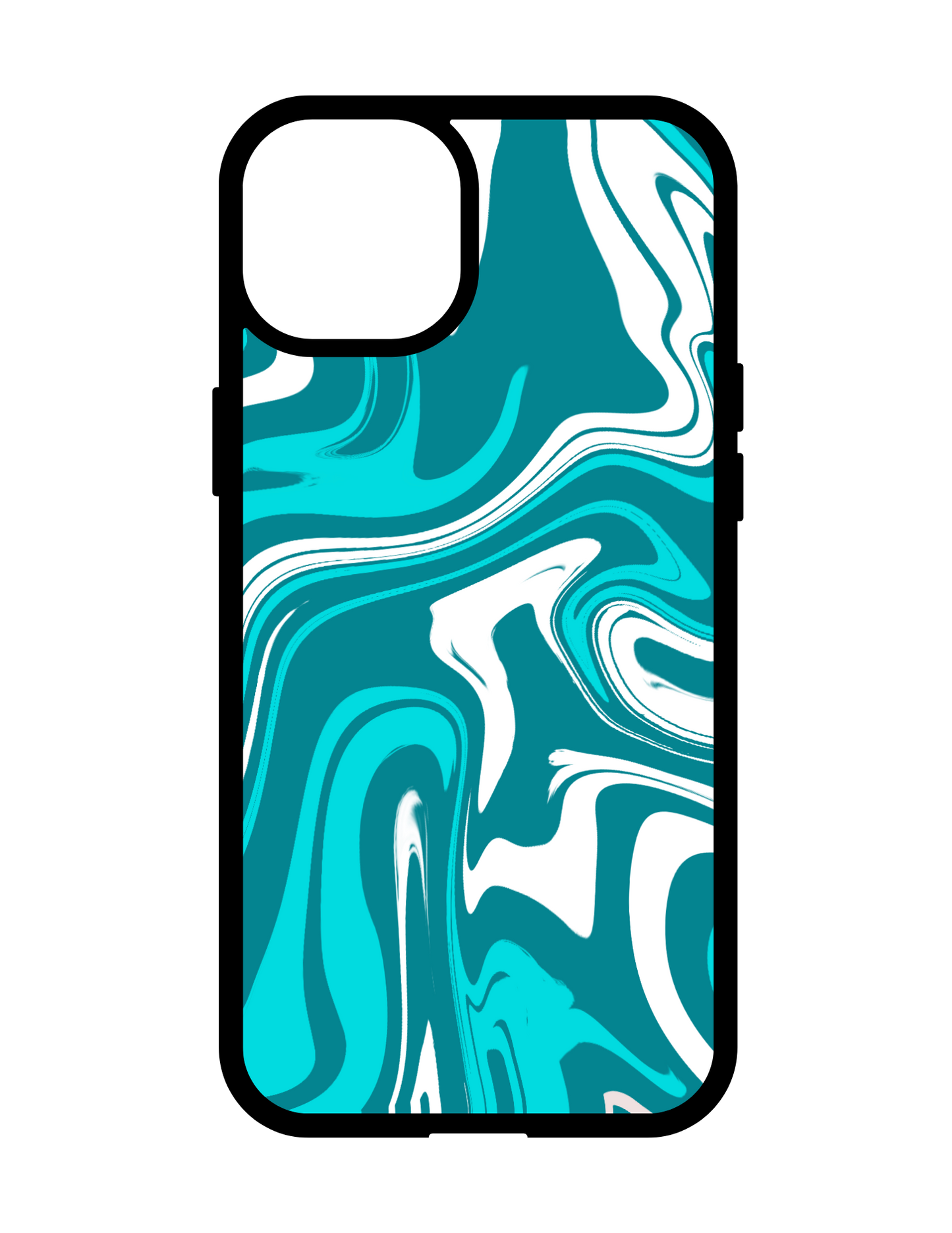 Teal Swirl - iPhone Case